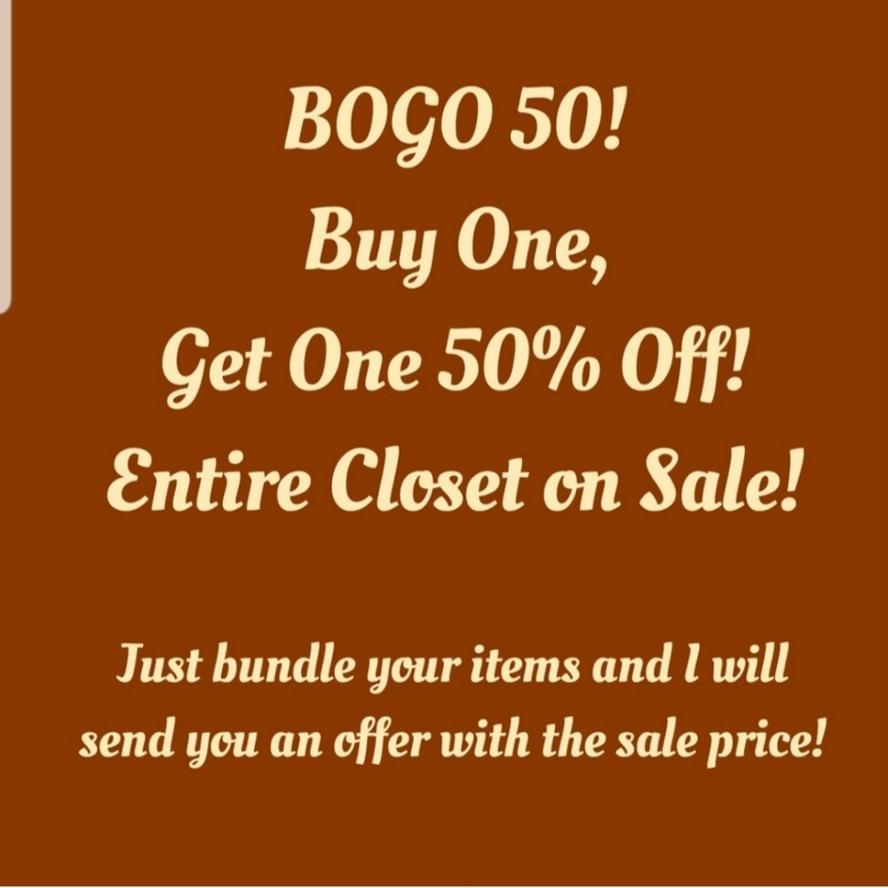 Cleaning out the closet sale!!